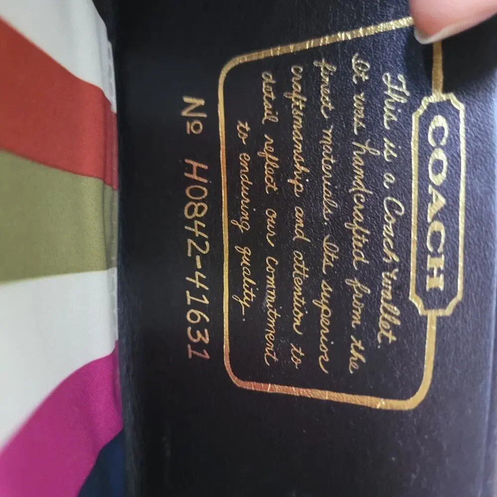Coach Vintage Wallet Brown Logo HO842-41631 Zipper Flaw - Picture 9 of 14